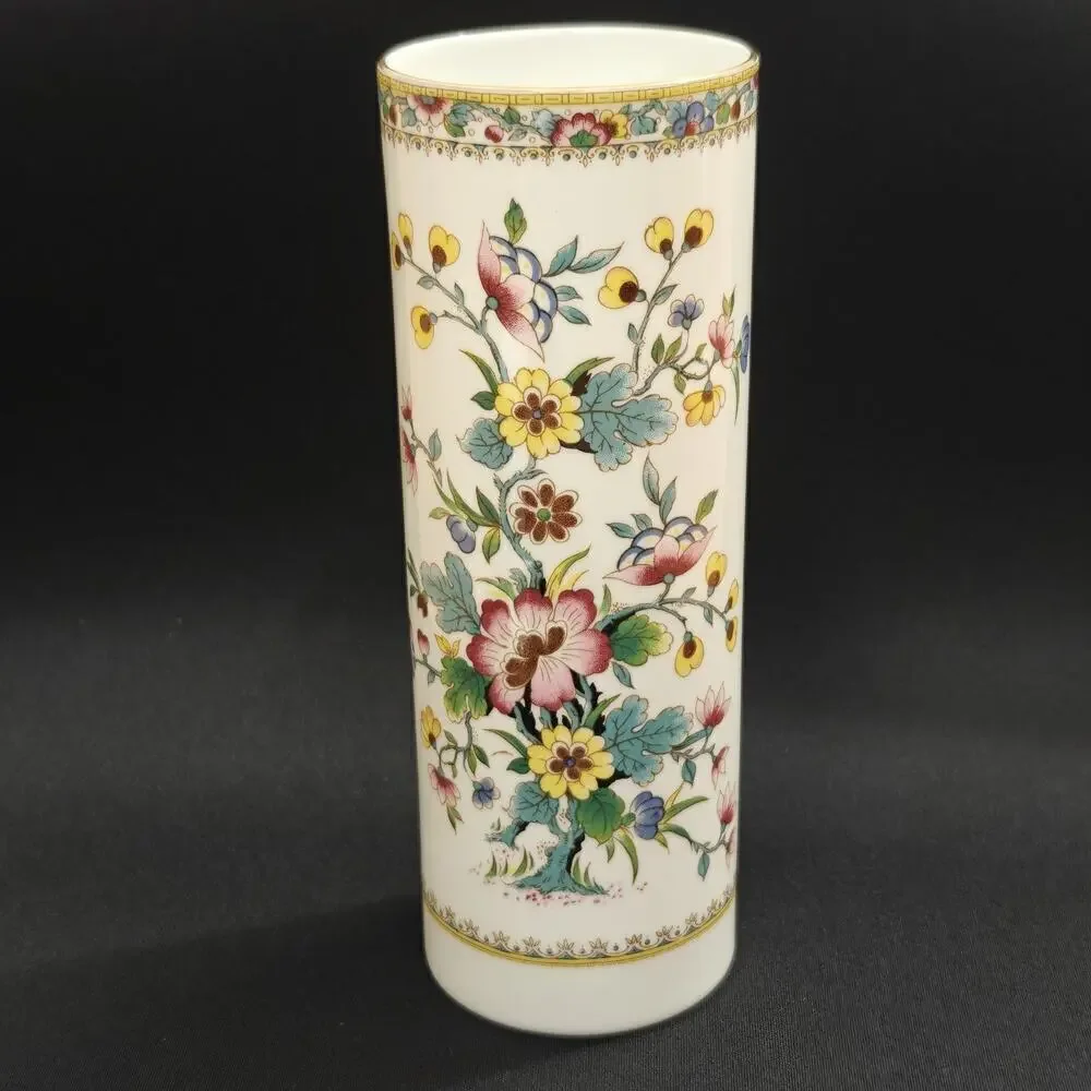 Vintage Coalport Bone China Ming Rose Vases 7